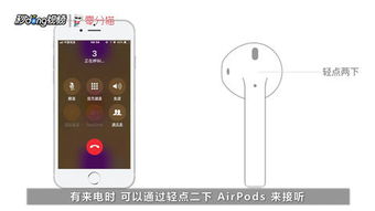 airpods3接电话怎么接，airpods敲击位置图解