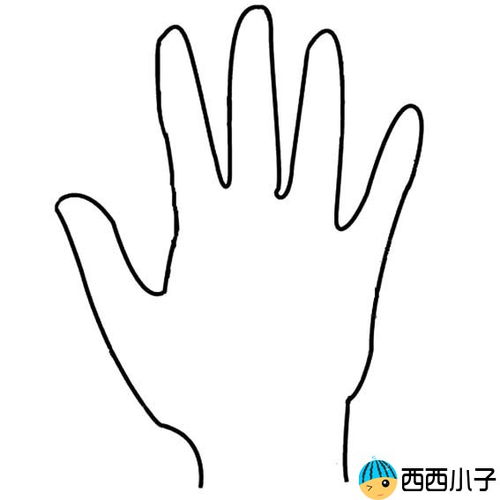 简笔画手势，简笔画手抄报