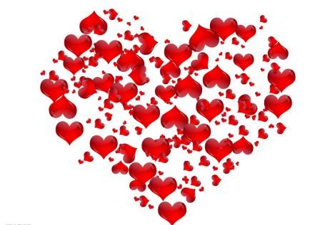 用拼爱心复制粉色，用爱心拼成大爱心