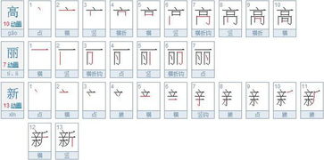 新字的笔画顺序怎么写，新有几笔画