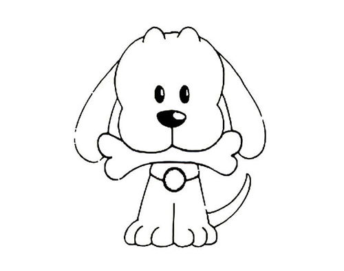 小狗怎么画简笔画，4步画小狗