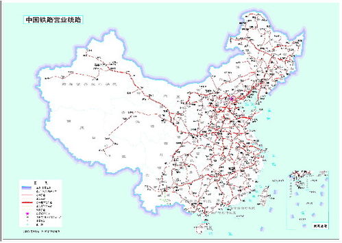 中国铁路线路图三横五纵，中国铁路线路图高清版2022