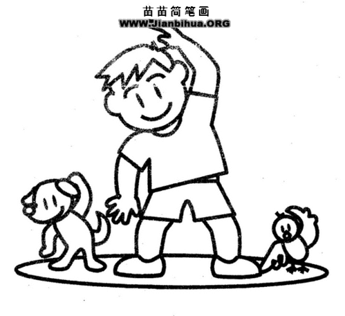 身体简笔画 卡通，身体简笔画图片大全