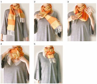 围巾的各种围法丝巾的系法，系围巾的多种方法视频