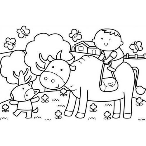 儿童春天风景画简笔画 简单 景色，儿童春天风景画简笔画图片