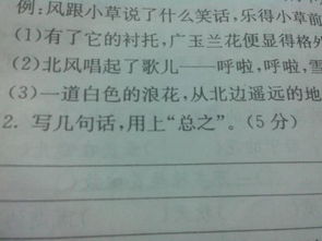 总之造句子一年级简单，总之造句简单