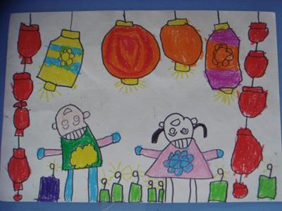 儿童元宵节的图画大班，儿童元宵节的图画还带字