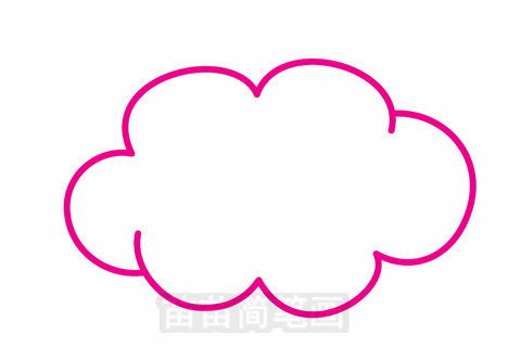 云朵简笔画图片大全简单又漂亮，仙气云朵简笔画图片大全