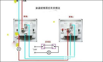 双控开关连接图
