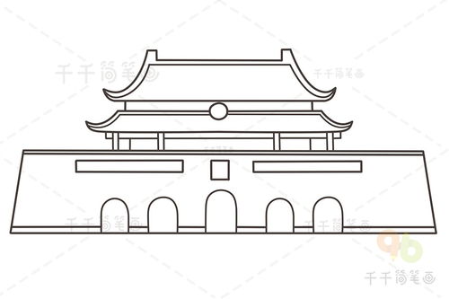 怎么画天安门
