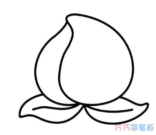 桃子简笔画图片大全
