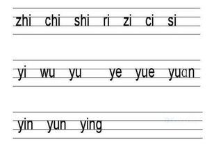 16个整体认读音节是哪些?