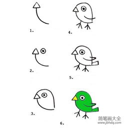 怎样画小鸟简单的
