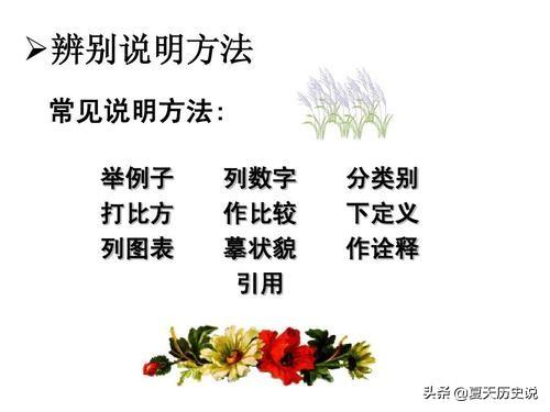 说明方法有哪些及作用
