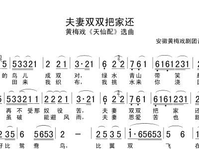 黄梅戏《夫妻双双把家还》的完整唱词