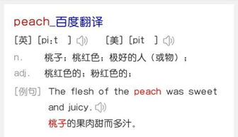 桃子用英语怎么说
