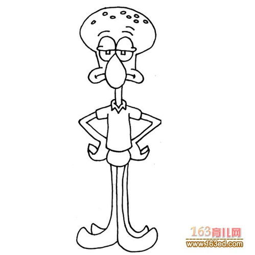 章鱼哥简笔画
