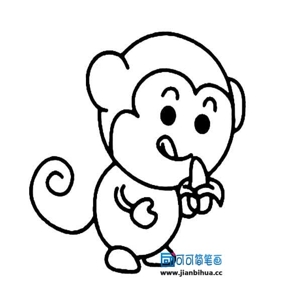 小猴子怎么画