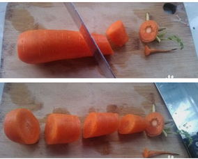 胡萝卜怎么切菱形?
