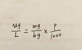 1mg等于多少ug