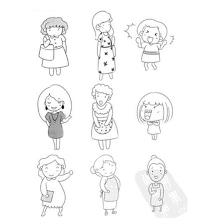 怎么画妈妈
