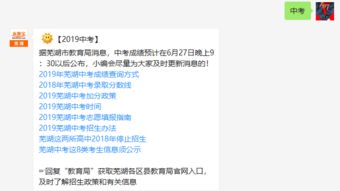芜湖中考成绩什么时间公布2022