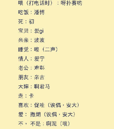“晚安”韩语的谐音是什么?