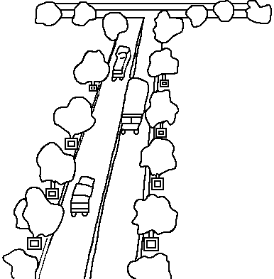马路简笔画

