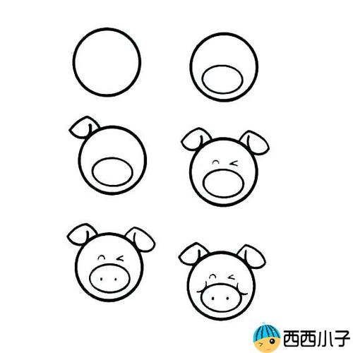 猪头怎么画
