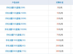 中国移动包月1G流量多少钱?