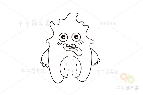 怪兽简笔画怎样画?