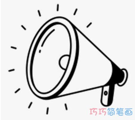 喇叭简笔画
