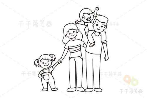 一家人简笔画?