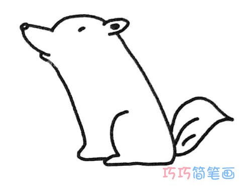 卡通狼的简笔画怎么画呢?