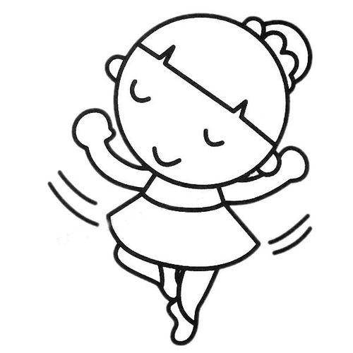 跳舞简笔画
