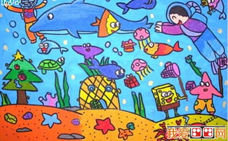 如何画一幅海底世界简笔画,怎么画海底的鱼?