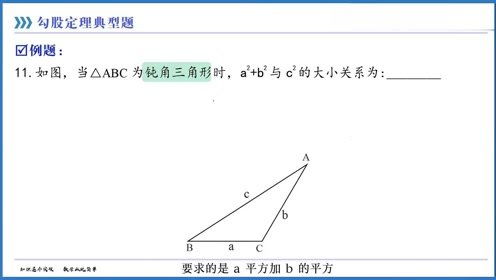120度钝角三角形三边关系，钝角三角形三边关系定理