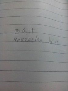 西瓜汁的英文