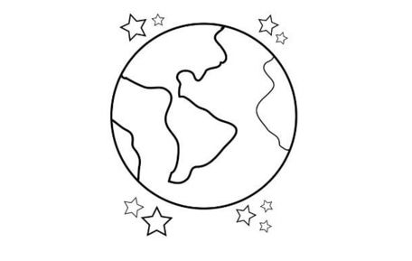 保护地球的简笔画，双手捧着地球的简笔画