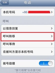 苹果手机上怎么设置呼叫转移