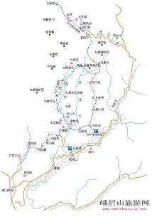 峨眉山旅游路线导图图，峨眉山旅游路线导游词