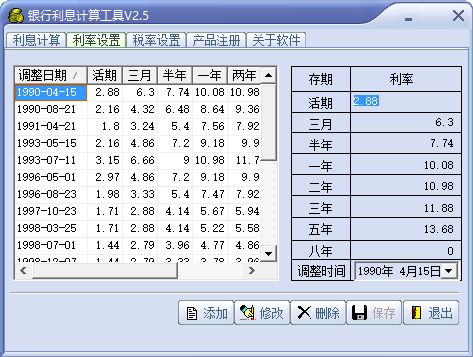 中国银行利息计算器