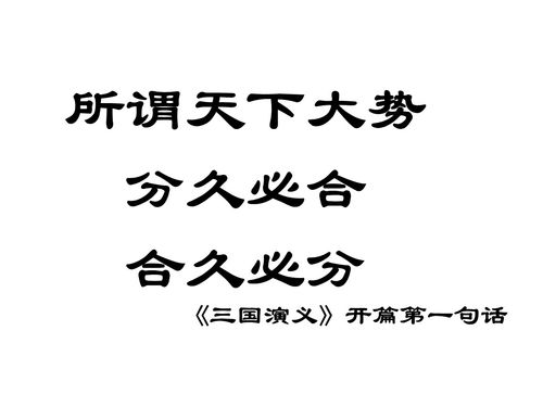 “话说天下大势,合久必分,分久必合”出自四大名著中的?