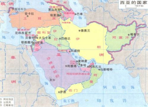 西亚范围内的主要国家有哪些