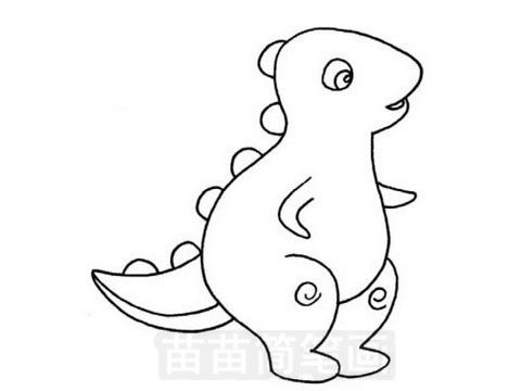 霸王龙画法简笔画，霸王龙画法 一步一步