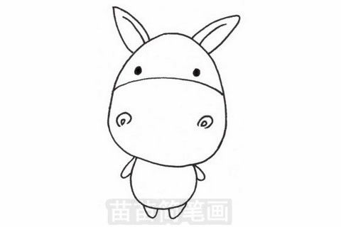 驴简笔画可爱，阿凡提的驴简笔画