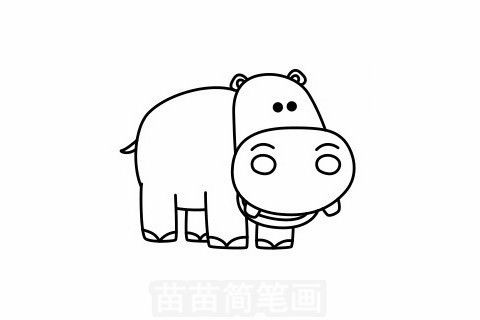 如何画河马和蜗牛
