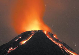 火山的形成过程示意图，奥比斯雪山火山的形成