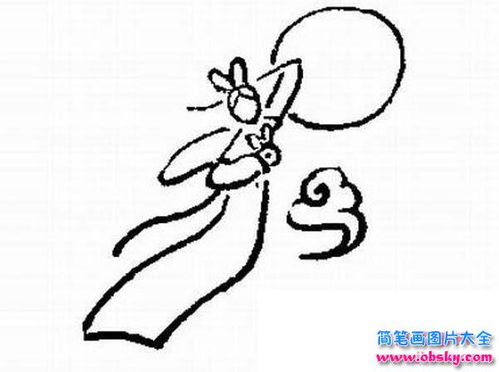 长娥怎么画简笔画，长娥怎么画卡通图片