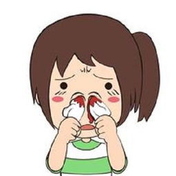他流鼻血了 英语